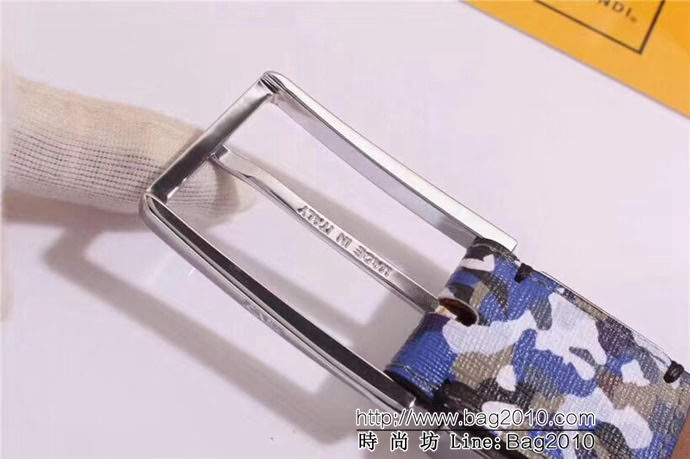 FENDI芬迪 原單正品 小怪獸皮帶系列 小怪獸琺瑯滴膠針扣 小牛皮男士皮帶  xfp1333